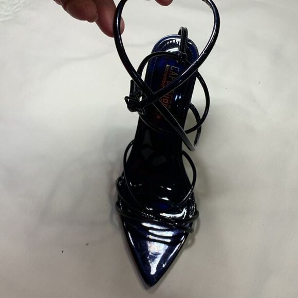 Cape Robbin Size 7.5 Strappy blue pointed toe open sandal heels. - Picture 5 of 11